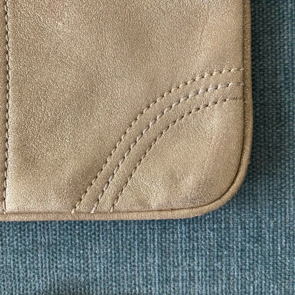 Metallic Coach Wristlet Clutch Purse